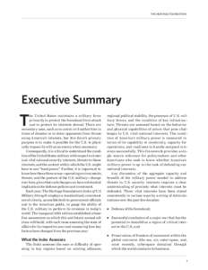 ﻿  THE HERITAGE FOUNDATION Executive Summary