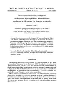 ACTA ENTOMOLOGICA MUSEI NATIONALIS PRAGAE Published 4.xii.2007 Volume 47, pp[removed]ISSN[removed]