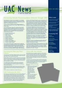 News  VOLUME 20 ∙ ISSUE1 ∙ APRIL 2014 for the principal, careers adviser, year 12 adviser and curriculum adviser