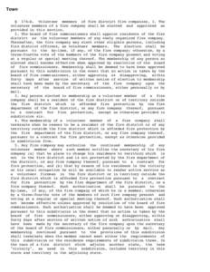 Town § 176-b. Volunteer members of fire district fire companies. 1. The volunteer members of a fire company shall be elected and appointed as provided in this section. 2. The board of fire commissioners shall appoint re