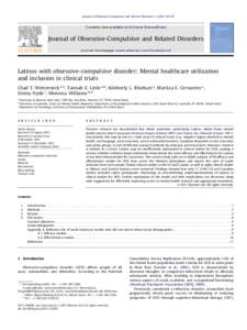 Latinos with obsessive-compulsive disorder Mental healthcare utilization and inclusion in clinical trials