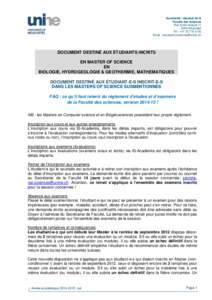 Secrétariat –décanat de la Faculté des sciences Rue Emile-Argand[removed]Neuchâtel Tel : +[removed]Email : [removed]