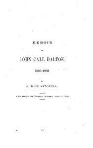 MEMOIR  JOHN CALL DALTON,