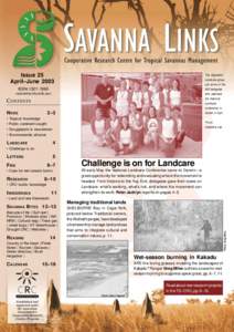 Issue 25 April–June 2003 The Gippsland Landcare group, just some of the