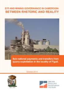 EITI AND MINING GOVERNANCE IN CAMEROON:  BETWEEN RHETORIC AND REALITY Sub national payments and transfers from quarry exploitation in the locality of Figuil.