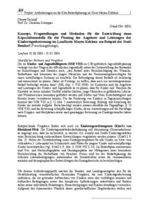 Projekt: Anforderungen an die Kita-Bedarfsplanung im Kreis Mayen-Koblenz  1