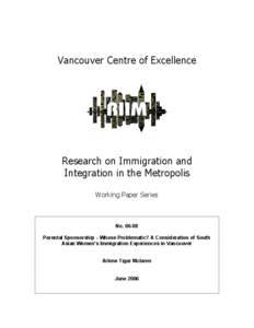 Government / Immigration / Culture / Family reunification / Illegal immigration / Joe Volpe / Department of Citizenship and Immigration Canada / Economic impact of immigration to Canada / Immigration to Canada / Demography / Population