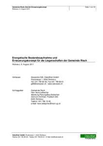 Gemeinde Risch, Bericht Erneuerungskonzept Rotkreuz, 9. August 2011 Seite 1 von 18  Energetische Bestandesaufnahme und