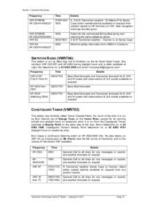 Section 1: General Information  Frequency Time