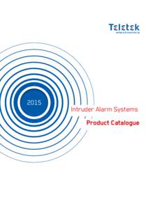 2015  Intruder Alarm Systems Product Catalogue  Table of