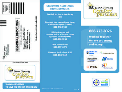 STATEWIDE ASSISTANCE PHONE NUMBERS: First Call for Help in New Jersey 211 Statewide Low Income Home Energy Assistance Program (LIHEAP)