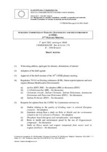 EUROPEAN COMMISSION HEALTH & CONSUMER PROTECTION DIRECTORATE-GENERAL Directorate C - Scientific Opinions C2 - Management of scientific committees; scientific co-operation and networks Scientific Committee on Toxicity, Ec