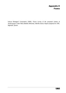 Microsoft Word - IBC Final Matilda Airstrip Fauna Report 06.doc