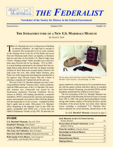 FEDERALIST  THE Newsletter of the Society for History in the Federal Government Second Series