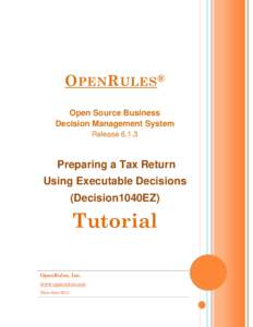 Computing / Software / Taxation in the United States / Tax forms / Form / Decision analysis / Computer programming / Tax return / Decision table / Lookup table / Microsoft Excel