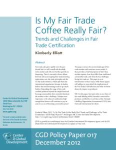 Fair Trade-Certified Products: Market or Movement