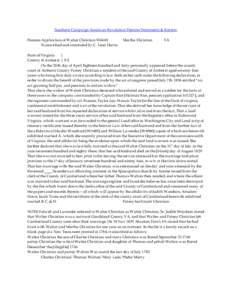 Southern Campaign American Revolution Pension Statements & Rosters Pension Application of Walter Christian W6669 Transcribed and annotated by C. Leon Harris Martha Christian