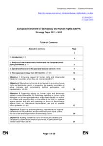 European Instrument for Democracy and Human Rights (EIDHR)