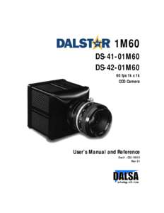 1M60 Camera User’s Manual  1 1M60 DS-41-01M60