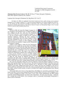 Landmarks Preservation Commission November 18, 2008, Designation List 404 LP-2299