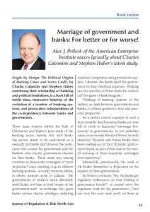 Book review  Marriage of government and banks: For better or for worse! Alex J. Pollock of the American Enterprise Institute waxes lyrically about Charles