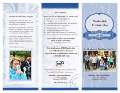 member only events brochure