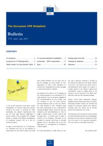 The European IPR Helpdesk Bulletin - Issue N. 9