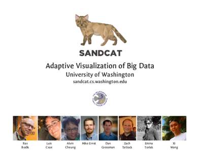 Adaptive Visualization of Big Data University of Washington sandcat.cs.washington.edu Ras Bodik