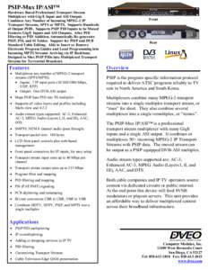 PSIP-Mux IP/ASI -- IP to ASI Multiplexer