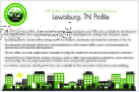 Sustainability / Environmental economics / Tennessee Valley Authority / United States Department of Energy / Earth / Lewisburg /  Pennsylvania / Lewisburg / Sustainable community / Environment / Environmentalism / Energy in the United States