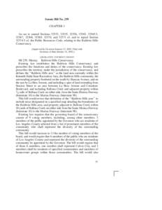 Senate Bill No. 259 CHAPTER 3 An act to amend Sections 32553, 32555, 32556, 32565, [removed], 32567, 32568, 32569, 32570, and[removed]of, and to repeal Section[removed]of, the Public Resources Code, relating to the Baldwin H