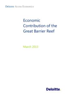 Economic Contribution of the Great Barrier Reef