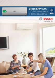 Energimærke  Bosch EHP 6 AA Luft/luft varmepumpe til det nordiske klima