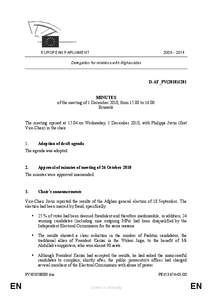 [removed]EUROPEAN PARLIAMENT Delegation for relations with Afghanistan  D-AF_PV[removed]