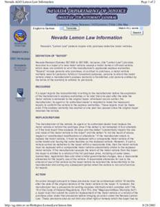 http://ag.state.nv.us/Hottopics/LemonLaw/lemon.htm