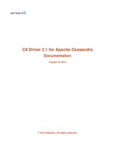 C# Driver 2.1 for Apache Cassandra