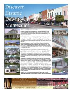 Points of Interest for Visitors to Historic Montezuma 1. Downtown Montezuma is listed on the National Historic Register. Try Josie’s soul food, Troy’s famous burgers, Carter’s Fried Chicken or La Casa Maya for lun