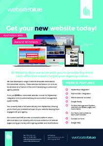 Get your new website today! Australian Web Award Winners  Mobile Friendly