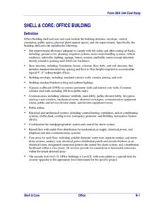 GSA Unit Cost Study - Shell & Core: Office Buildling