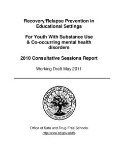 Recovery/Relapse Prevention in Educational Settings for Youth With Substance Use & Co-occurring mental health disorders (PDF)