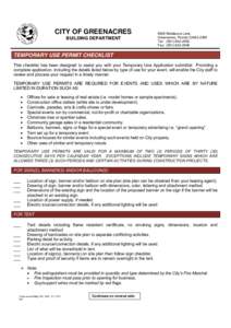 Microsoft Word - Temporary Use Checklist - Revised 1-11