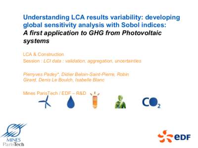 Science / Probability and statistics / Photovoltaic system / Monte Carlo method / Applied mathematics / Process management / Scientific modeling / Sensitivity analysis