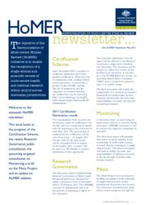 HoMER  newsletter… Harmonisation of Multi-Centre Ethical Review  T