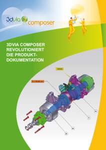 3DVIA COMPOSER REVOLUTIONIERT DIE PRODUKTDOKUMENTATION 3DVIA Composer stellt die Verbindung zwischen Anwendern und Autoren von Inhalten her, ebenso wie zwischen Desktop- und Enterprise-Systemen. Mit der zugrunde liegend