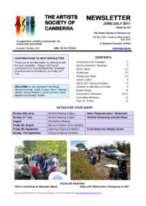 THE ARTISTS SOCIETY OF CANBERRA NEWSLETTER JUNE/JULY 2011