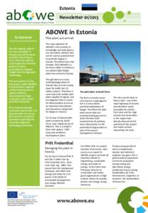 Estonia  NewsletterIn General The dry digester pilot B