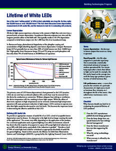 Building Technologies Program  Lifetime of White LEDs One of the main “selling points” of LEDs is their potentially very long life. Do they really last 50,000 hours or even 100,000 hours? This fact sheet discusses lu