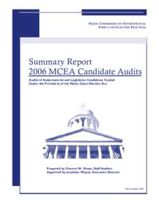 Audit / Government Accountability Office / Politics / Campaign finance / Clean Elections