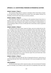 Twelfth Amendment to the United States Constitution / Vice President of the United States / Article One of the United States Constitution / United States presidential election / President-elect of the United States / Article Two of the United States Constitution / Government / Electoral College / Politics