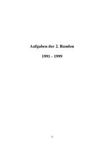 Aufgaben der 2. Runden  2. Runde 1991